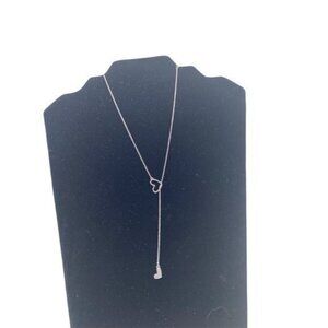 Sliver Sweet Hearts Lariat Women's Necklace